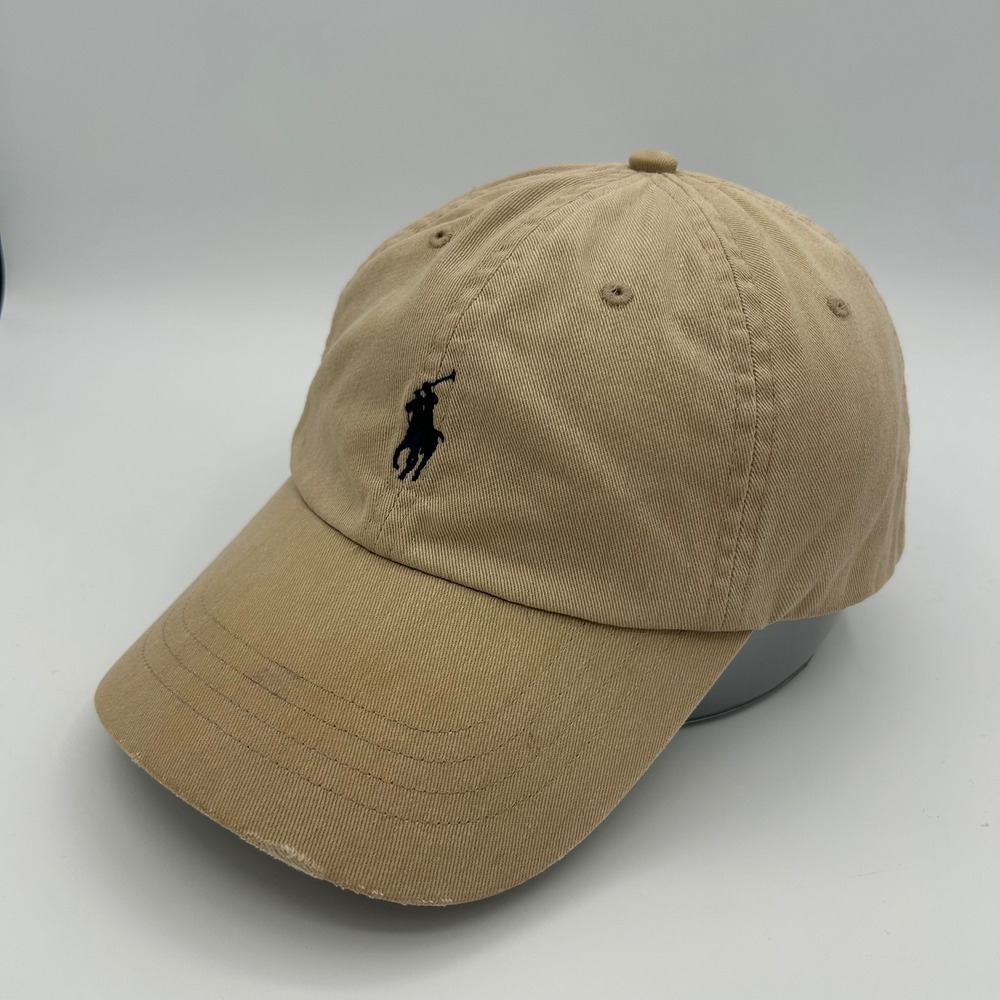 Polo Ralph Lauren Hat Baseball Cap Men OS Tan Khaki Preppy Classic